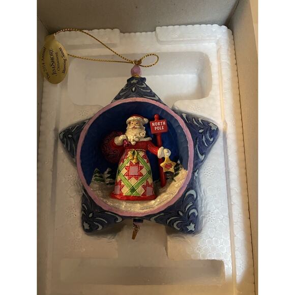 Danbury Mint Jim Shore 2014 Santa North Pole Star Christmas Ornament - Picture 2 of 5